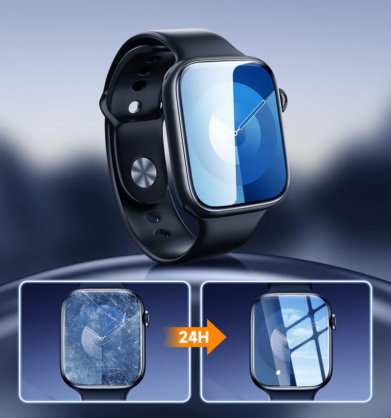 MAGIC JOHN【2 Pack】Ceramic Film Material Screen Protector for Apple Watch Series -Easy Installation,Bubbles Free, Smooth Touch, Anti-Shock, HD Clear, Full Coverage Protection